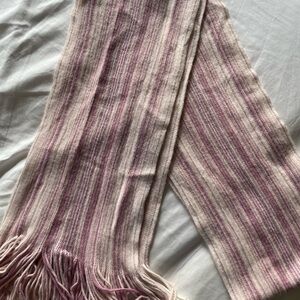 Striped Pink and Cream Scarf